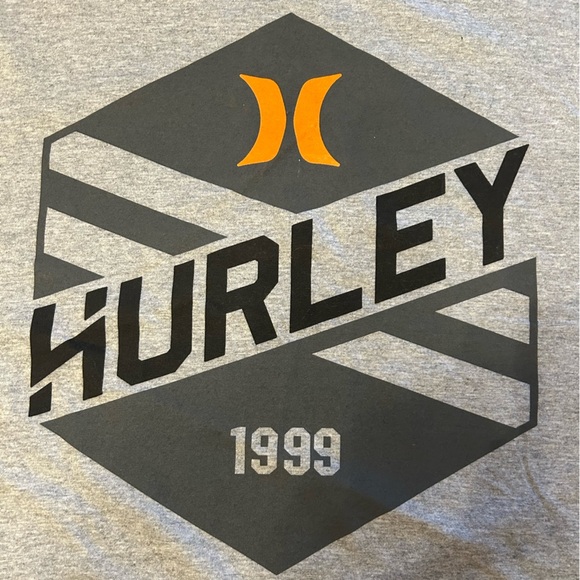 Hurley Gray Tank with Black and Orange Graphic - Picture 6 of 9
